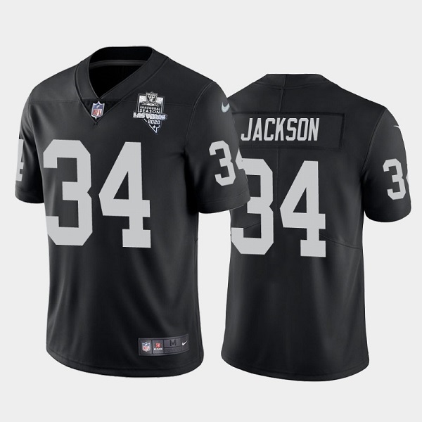 Women's Las Vegas Raiders #34 Bo Jackson Black NFL 2020 Inaugural Season Vapor Limited Stitched Jersey(Run Small) Women's Las Vegas Raiders #34 Bo Jackson Black NFL 2020 Inaugural Season Vapor Limited Stitched Jersey(Run Small)